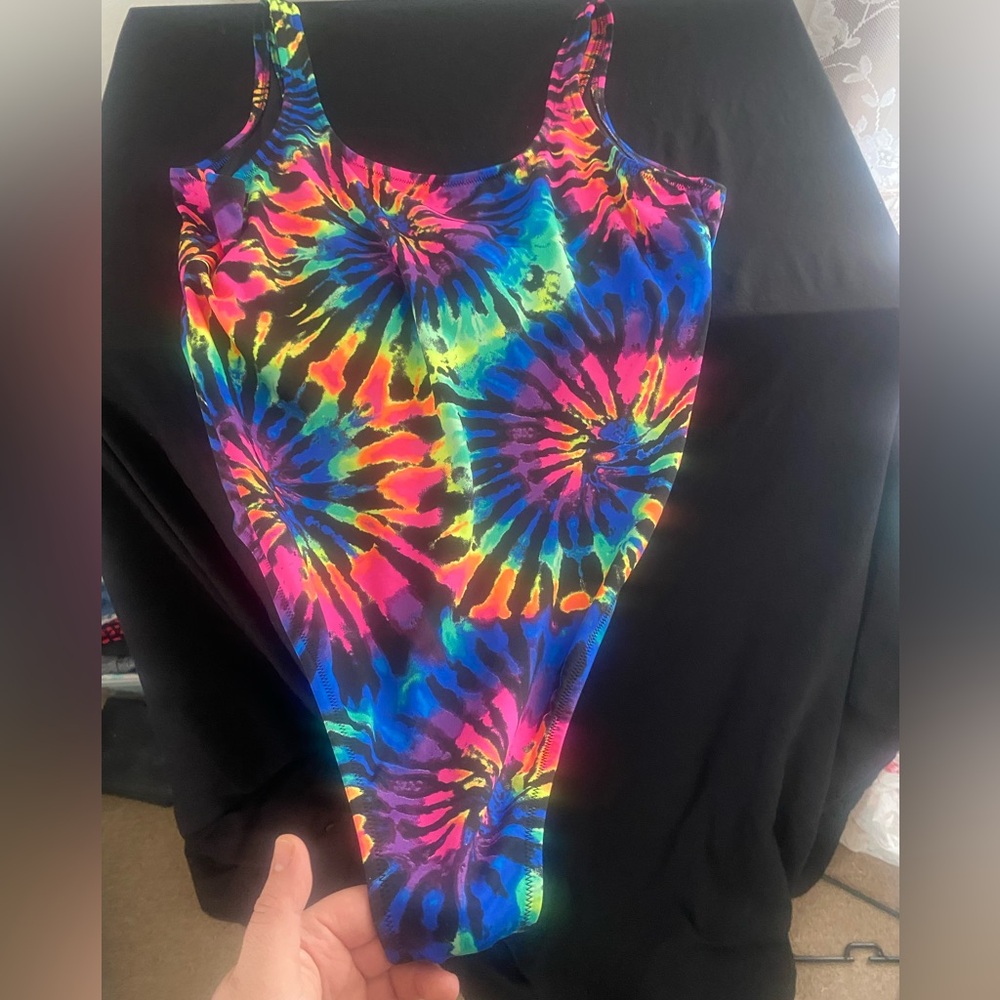 PINK VS Rainbow Tie-Dye One Piece Swimsuit